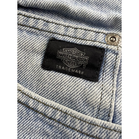 Vintage Harley Davidson Men's Jeans 33x32 Light Wash Denim Biker Style – Classic - Picture 5 of 6